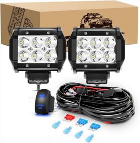 img 4 attached to Enhance Your Off-Road Adventure With GOOACC LED Pods And Wiring Harness - 2Pcs 18W Spot Lights With 2-Year Warranty