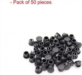 img 1 attached to 50 шт., черные пластиковые заглушки для отверстий - идеально подходят для запирания труб и корпусной мебели - VictorHome диаметром 6 мм (1/4 дюйма)