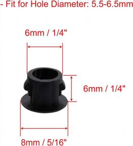 img 3 attached to 50 шт., черные пластиковые заглушки для отверстий - идеально подходят для запирания труб и корпусной мебели - VictorHome диаметром 6 мм (1/4 дюйма)