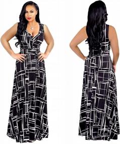 img 3 attached to Stylish Plus Size Maxi Dresses With V Neck And 3/4 Sleeves For Women - Perfect For Casual Occasions