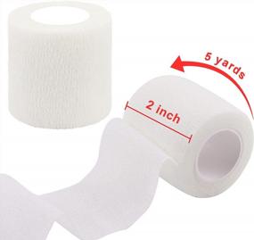 img 3 attached to 30 Rolls Of White Self Adhesive Stretch Bandages For Wrist, Ankle & Swelling - BQTQ Self Stick Bandage Wrap Tape For Sprains