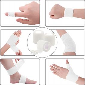 img 1 attached to 30 Rolls Of White Self Adhesive Stretch Bandages For Wrist, Ankle & Swelling - BQTQ Self Stick Bandage Wrap Tape For Sprains