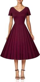 img 4 attached to Sweetmeet Womens Vintage Rockabilly Skaters Women's Clothing ~ Dresses