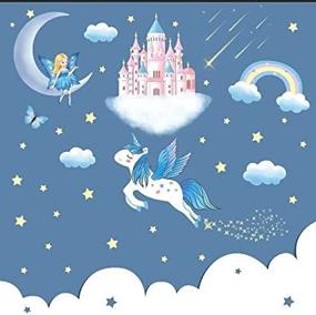 img 2 attached to Unicorn Wall Decals Sticker Set Of 6 For Girls Bedroom, Nursery Room Home Decor 11"X14" No Frame