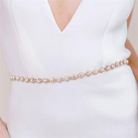 img 1 attached to SWEETV Wedding Rhinestone Crystal Bridesmaid Women's Accessories - Belts