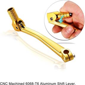 img 2 attached to 🏍️ GOOFIT 2-Inch Folding Gear Shifter Replacement for CRF50 CRF70 CRF XR50 XR70 50cc 70cc 90cc 110cc Dirt Pit Bike - Golden Color