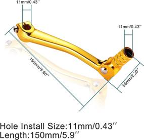 img 3 attached to 🏍️ GOOFIT 2-Inch Folding Gear Shifter Replacement for CRF50 CRF70 CRF XR50 XR70 50cc 70cc 90cc 110cc Dirt Pit Bike - Golden Color