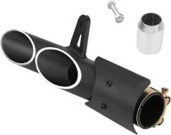 universal black motorcycle dual-outlet exhaust tail pipe muffler 🏍️ flbetyy 38-51mm - compatible with yamaha yzf-r6, kawasaki z1000, suzuki gsx-r логотип