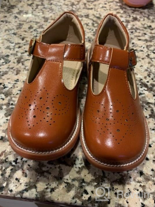img 1 attached to 🏼 Stylish Otter MOMO Girls T-Strap Mary Jane Flat for School Uniform review by Frank Rivera