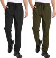 men's athletic pants: priessei lightweight running jogger quick dry workout sweatpants with zipper pockets logo