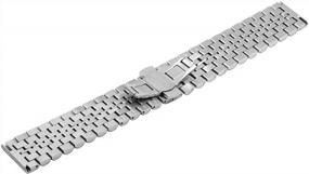 img 1 attached to 🕒 Premium Stainless Bracelet Watchband Deployment: Upgraded Replacement for Your Watch