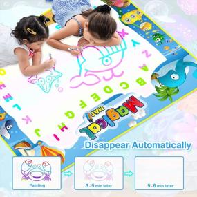 img 1 attached to Kids Doodle Mat 47X35 Inches Water Drawing Board No Mess Coloring Writing Educational Toys For Boys Girls Age 3-12 Years Old Toddler