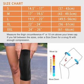 img 3 attached to Компрессионный рукав для колена из 2 упаковок: максимальная поддержка для женщин и мужчин во время бега, тренировок, походов и занятий спортом!