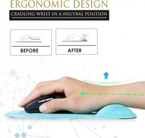 img 2 attached to Experience Comfort And Pain Relief With MROCO Ergonomic Gel Mouse Pad With Wrist Support - Perfect For Office And Home Use