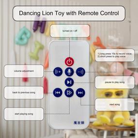 img 2 attached to Говорящий лев с дистанционным управлением, который качает головой, танцует и поет 48 песен - электрическая плюшевая игрушка от MIAODAM Toys