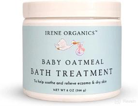 img 4 attached to 🛁 Baby Oatmeal Bath Treatment Powder for Hydration, Soothing, and Eczema Relief - Irene Organics (1 Pack)