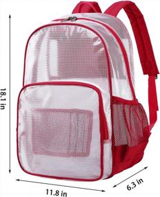 img 3 attached to Stay Secure And Fashionable With Clear Stadium Approved Backpack For Laptop By Mygreen