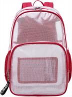 stay secure and fashionable with clear stadium approved backpack for laptop by mygreen logo