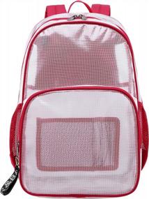 img 4 attached to Stay Secure And Fashionable With Clear Stadium Approved Backpack For Laptop By Mygreen