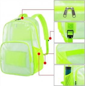 img 1 attached to Stay Secure And Fashionable With Clear Stadium Approved Backpack For Laptop By Mygreen