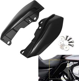 img 4 attached to 🏍️ Effective Air Deflector for Harley Davidson Touring Street Electra Glide Road King 2009-2016 - AQIMY Black Mid-frame