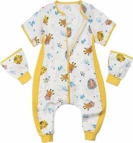 img 4 attached to Yellow Lion Baby Sleep Bag With Detachable Sleeves And Legs For Comfortable Sleep