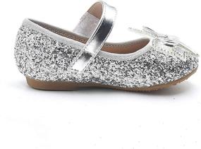 img 1 attached to Туфли для девочек Comway Toddler Ballerina Wedding DSD 1 SILVER ~ Балетки