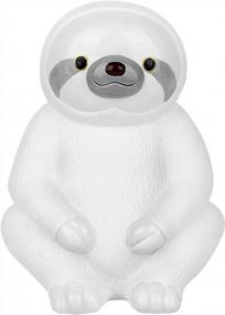 img 4 attached to Ceramic Sloth Piggy Bank - Perfect Birthday Gift For Kids, 7.87 X 5.9 Inches