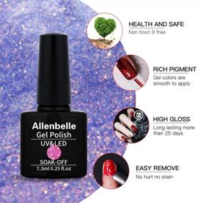 img 2 attached to Allenbelle Color Changing Nail Polish Set Color Changing Gel Polish Set Mood Soak Off Uv Led Color Changing Gel Nail Polish