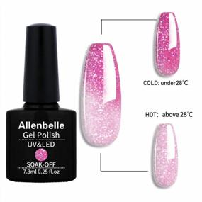 img 3 attached to Allenbelle Color Changing Nail Polish Set Color Changing Gel Polish Set Mood Soak Off Uv Led Color Changing Gel Nail Polish