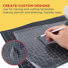 img 1 attached to 🎨 Clear Masking Film/Frisket for Artists, Airbrush Graphics, Automotive, Motorcycle - Custom Shop 6x30 Roll: Tracing, Cutting Templates, Stencil Making, Lettering, Design Transfer Paper Tape