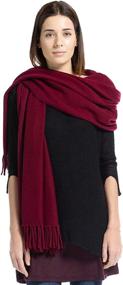 img 4 attached to Fishers Finery Womens Cashmere Fringe Women's Accessories : Scarves & Wraps