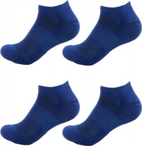 img 3 attached to Breathe-Easy Comfort For Active Men: 4-Pack Of Colorful Rayon Sports Socks