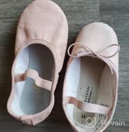 img 1 attached to Premium Authentic Leather Baby Ballet Slippers For Toddlers, Little Kids & Big Kids - Stelle review by Renee Stahl