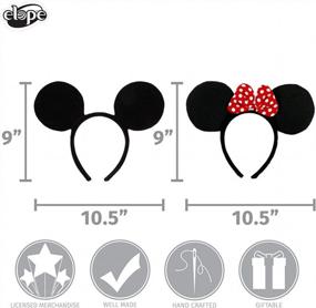 img 1 attached to Magical Disney Mickey And Minnie Ears Headband Set For Costumes And Cosplay