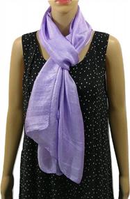 img 1 attached to Shanlin Solid Color Silk Feel Long Scarves