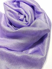 img 3 attached to Shanlin Solid Color Silk Feel Long Scarves