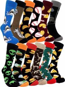 img 4 attached to Crazy Design Cotton Socks For Men - HSELL'S Novelty Gifts For Dressing Up With Humorous Patterns