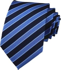 img 4 attached to 👔 Enhance Your Style with the Secdtie Classic Stripe Jacquard Necktie!