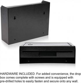 img 1 attached to KYODOLED Wall Mounted Locking Suggestion Box With Key Drop - Safe Mailbox, Ballot & Donation Box - 9.8" W X 3" D X 7" H - Black
