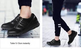 img 1 attached to 2.36 Inches Taller: CHAMARIPA Men'S Invisible Height Increasing Elevator Shoes-Black Mesh Lifting Sneakers Casual Sport Shoes