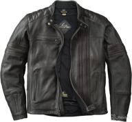 🧥 men's leather motorcycle jacket - scorpionexo 1909 (medium, brown) logo