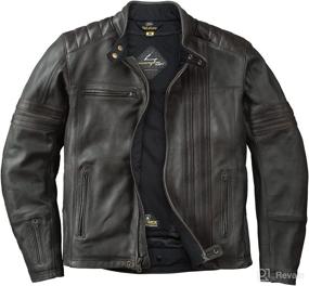 img 2 attached to 🧥 Men's Leather Motorcycle Jacket - ScorpionExo 1909 (Medium, Brown)