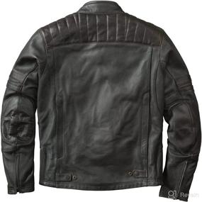 img 1 attached to 🧥 Men's Leather Motorcycle Jacket - ScorpionExo 1909 (Medium, Brown)