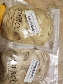 img 5 attached to Beige/Blonde Mixed 24T613# Short Messy Curly Dish Hair Bun Extension By SWACC - Easy Stretch Combs Clip In Ponytail Scrunchie Chignon Tray Hairpieces