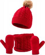 winter must-have: adorable baby hat, scarf, and mitten set for girls and boys! logo