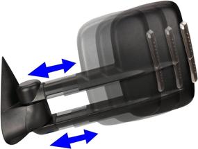 img 2 attached to Powered Heated Towing Side Mirrors with Turn Signal Compatible With 2003-2006 Silverado, Suburban, Avalanche, Sierra, Yukon - DNA Motoring TWM-001-T888-BK-SM