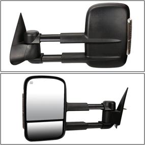 img 3 attached to Powered Heated Towing Side Mirrors with Turn Signal Compatible With 2003-2006 Silverado, Suburban, Avalanche, Sierra, Yukon - DNA Motoring TWM-001-T888-BK-SM