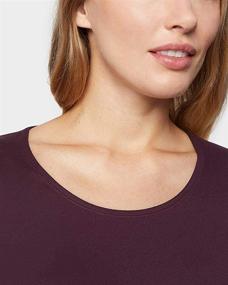 img 2 attached to 🍆 Women’s Eggplant Lightweight Thermal Scoop Top, Long Sleeve Baselayer by 32 DEGREES Heat