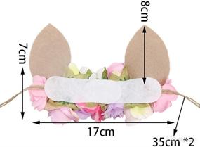 img 2 attached to 🌸 Floral Head Piece for Girls' Spring Birthday Party - Bunny Ears, Woodland Flower Crown